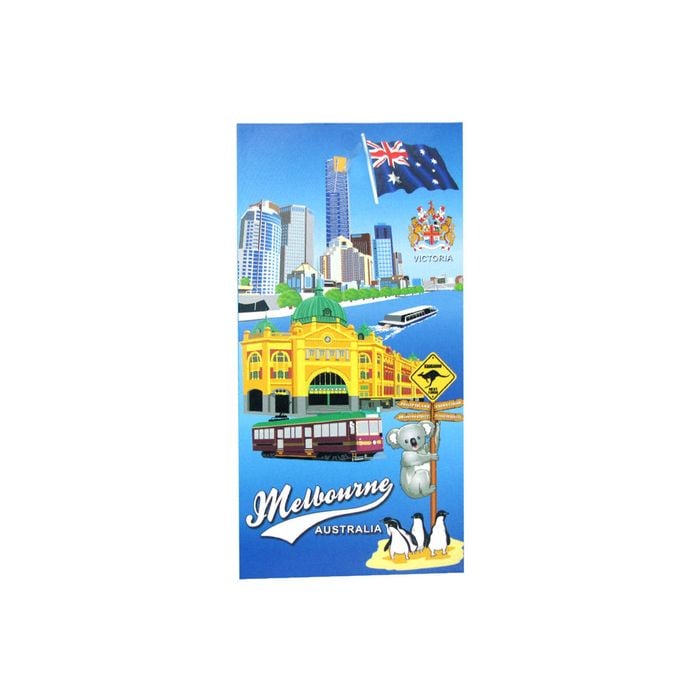Melbourne Australia Printed Microfiber Beach Towel 75 x 152 cm