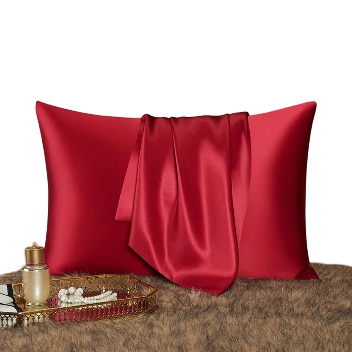 Anypillow Pillowcase 50x90cm Red Wine Natural Mulberry Silk