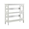 Sarantino Laurel 3-Tier Bookshelf Display Rack in White