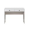 European Cabinetry White Hampton Round Black Handles Odessa Desk