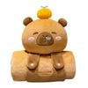 Catzon 80x100cm Rolling Blanket Portable Soft Cute For Kids Sleeping Bag Parties-orange