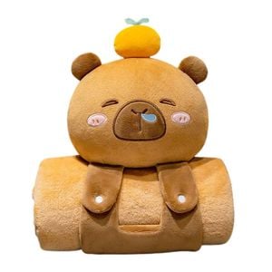 Catzon 80x100cm Rolling Blanket Portable Soft Cute For Kids Sleeping Bag Parties-orange
