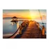 Wooden Pier & Sunset   Print 100% Australian Made 120 x 90cm  (Acrylic)