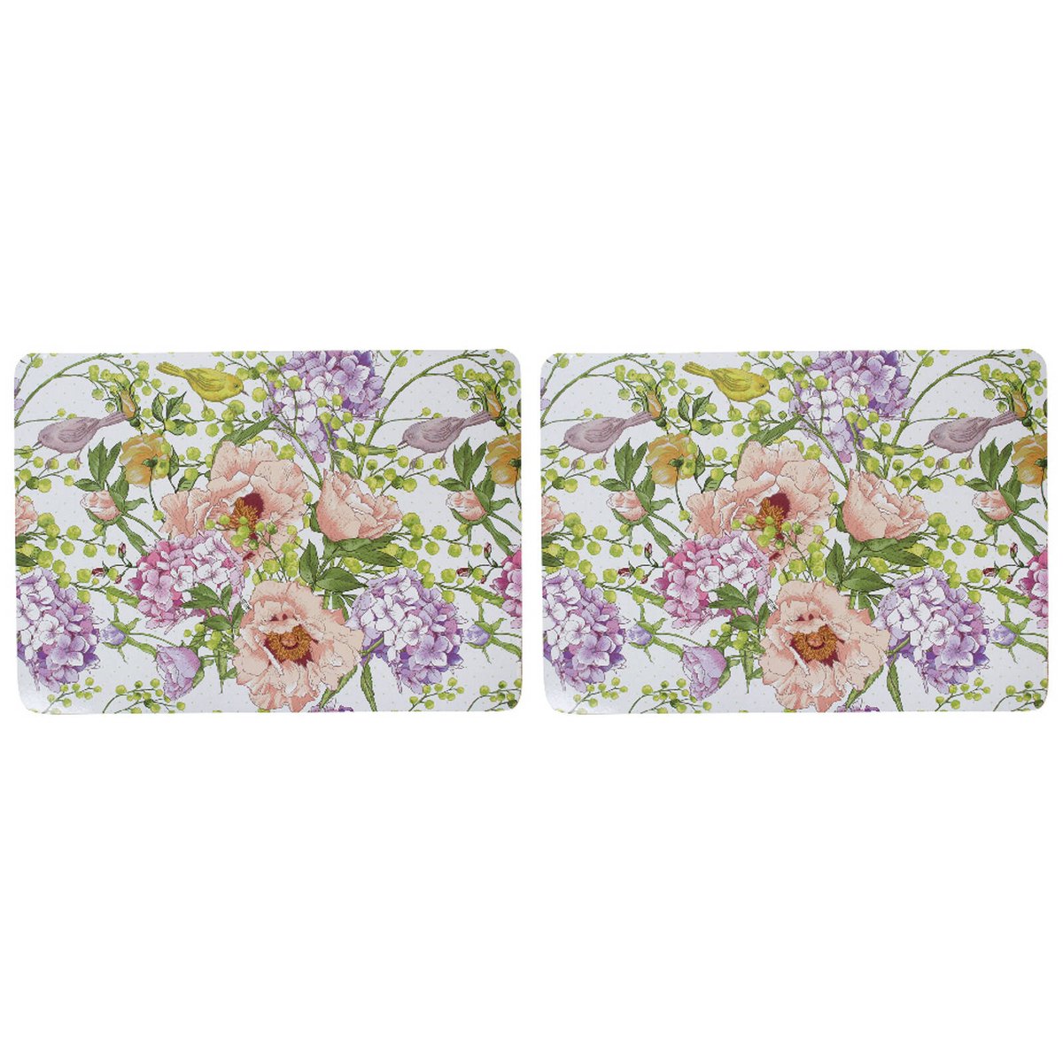 2x 4pc LVD MDF/Cork Placemat Spring Floral Dining Table Mat 30x21.5cm