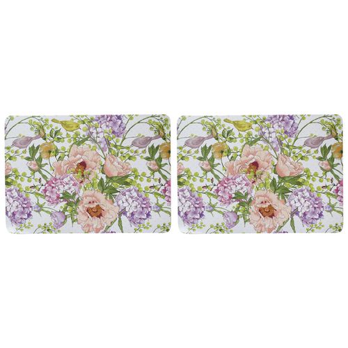 2x 4pc LVD MDF/Cork Placemat Spring Floral Dining Table Mat 30x21.5cm