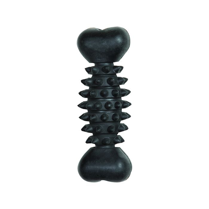 Gladiator 20cm Black Rubber Bone Dog Toy
