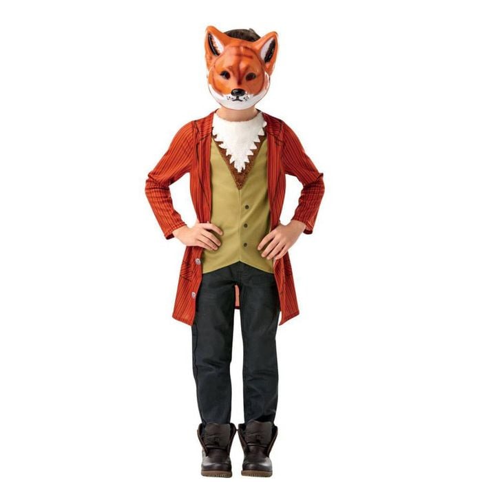 Mr Fox Deluxe Halloween Costume for Kids, Book Week Animal Outfit with Mask, 9-10-YRS