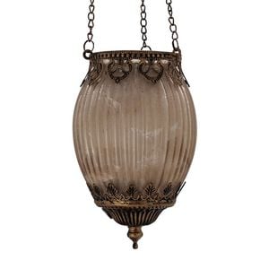 Moroccan Style Hanging Lantern Cream D11x18.5cm