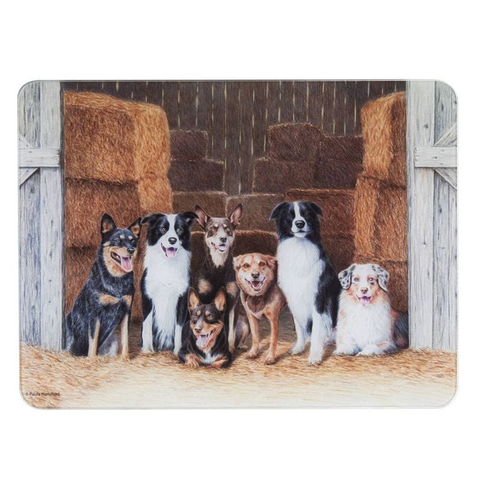 Ashdene Working Dogs Hay Shed Kitchen Table Mat Surface Protector 30x40cm