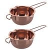 Anygleam Melting Pot 2pcs Rose Gold Chocolate Melt Cookware Kitchen Heating Container Milk Bowl Baking Tool Kitchenware