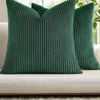 Gioia Casa 2-pack Corduroy Velvet European Pillowcases - 65cm X 65cm, Forest