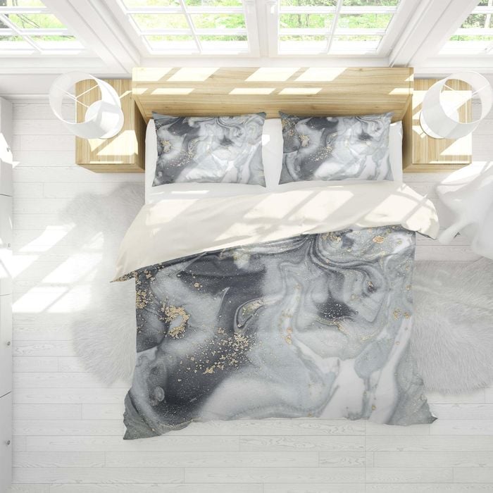 3D Grey Marble Texture Quilt Cover Set Bedding Set Pillowcases 111