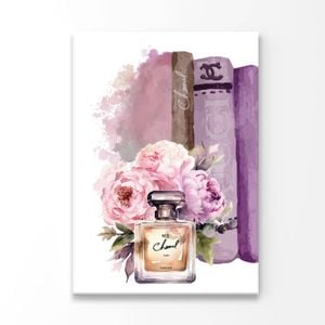 Brown Pink Shaded Perfume and Book set  Print 100% Australian Made 60 x 90cm  (Acrylic)