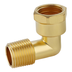 Kinetic - 15mm M&F Brass Threaded Elbow LF