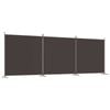 vidaXL 3-Panel Room Divider Brown Fabric Privacy Screen Room Separator Folding