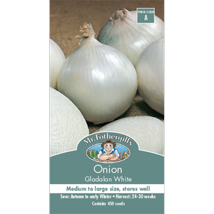 Mr Fothergill's Gladalan White Onion Vegetable Seeds