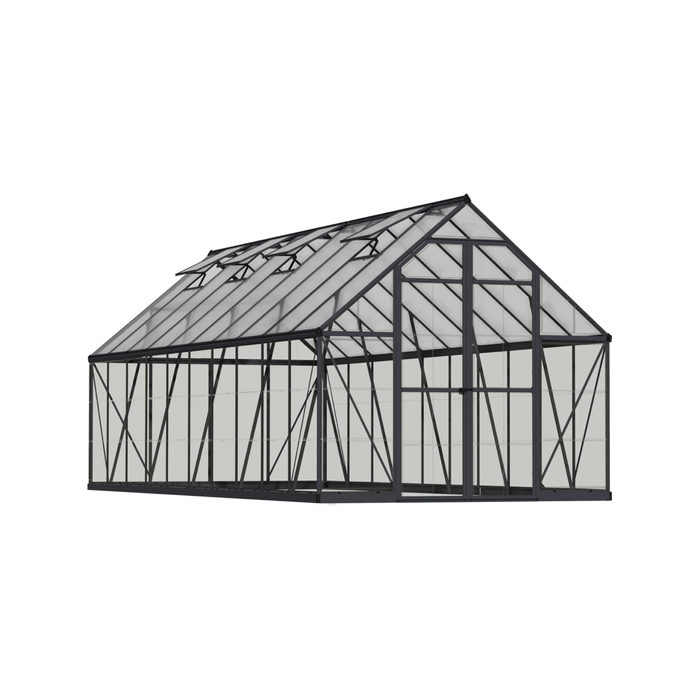 Maze 8' x 20' Balance Greenhouse - Grey Frame