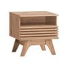 Design Square Karyn Wooden Open Shelf Nightstand Side Bedside Table W/ 1-Drawer - Oak