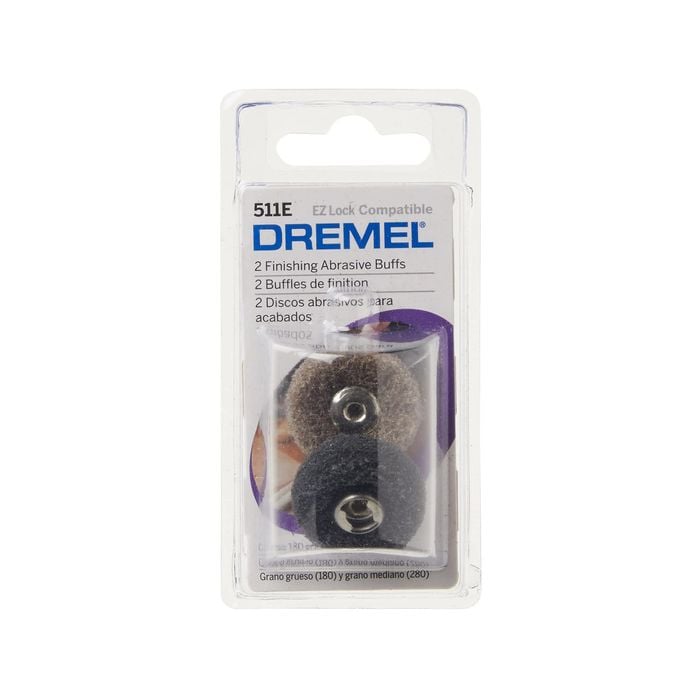 Dremel 180 And 280 GritEZ Lock Finishing Abrasive Buffs - 2 Pack