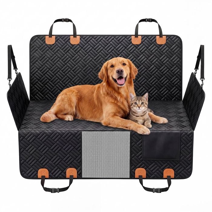 Advwin Pet Dog Car Seat Cover For Back Seat Waterproof Seat Cover Hammock