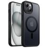Case Clear Magnetic Shockproof Cover - For Apple iPhone 16 Pro Max (Black)