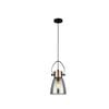 CLA Lighting FUMOSO Copper Plate with Smoke Glass Flat Top Pendant Light - Flat Top Ellipse