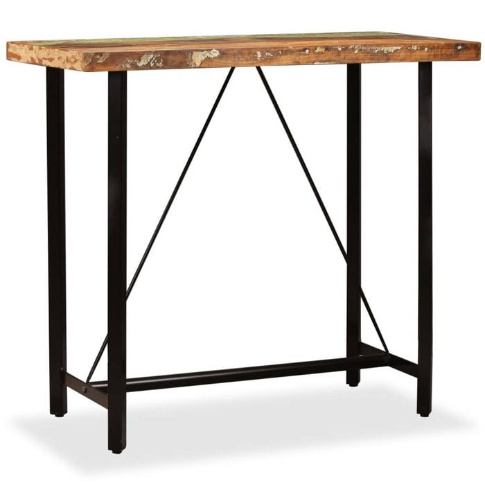 vidaXL Bar Table 120x60x107cm Solid Reclaimed Wood Kitchen Dining Room Desk
