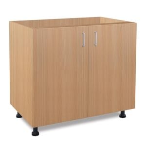 Flatpax 900mm Woodgrain 2 Door Utility Floor Cupboard
