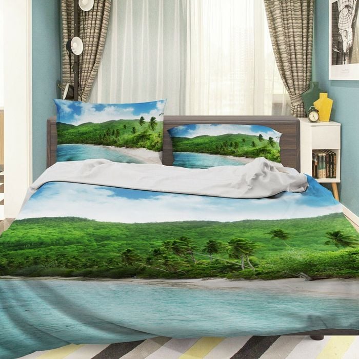 3D Woods Sea 371 Bed Pillowcases Quilt King Size