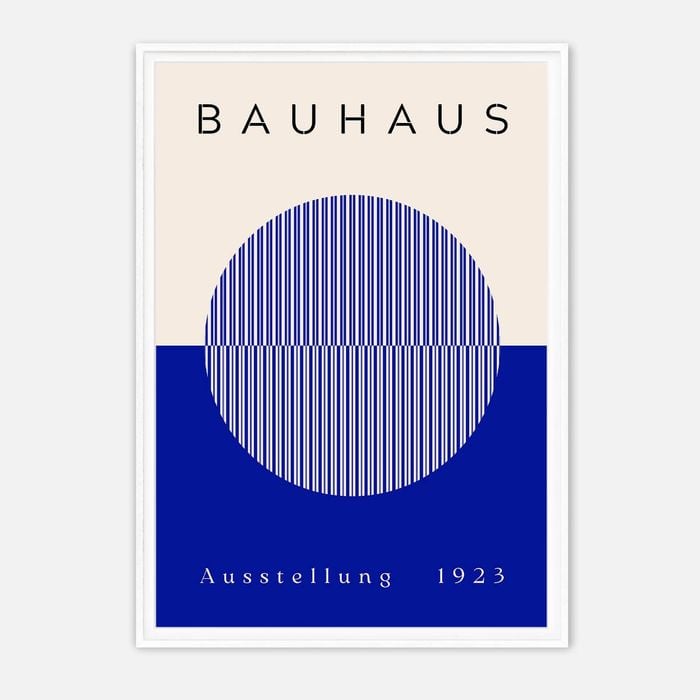 Galrie Bauhaus 1923 Exhibition Poster Iconic Geometric Art Print, White Frame, 70 x 100cm (28 x 40inch)
