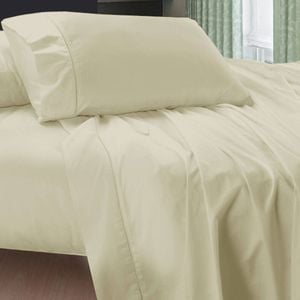 400TC Egyptian Cotton Sheet Set Cream Super King