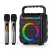 Alpha Portable Karaoke Machine With 2 Wireless Microphones Bluetooth 5.3