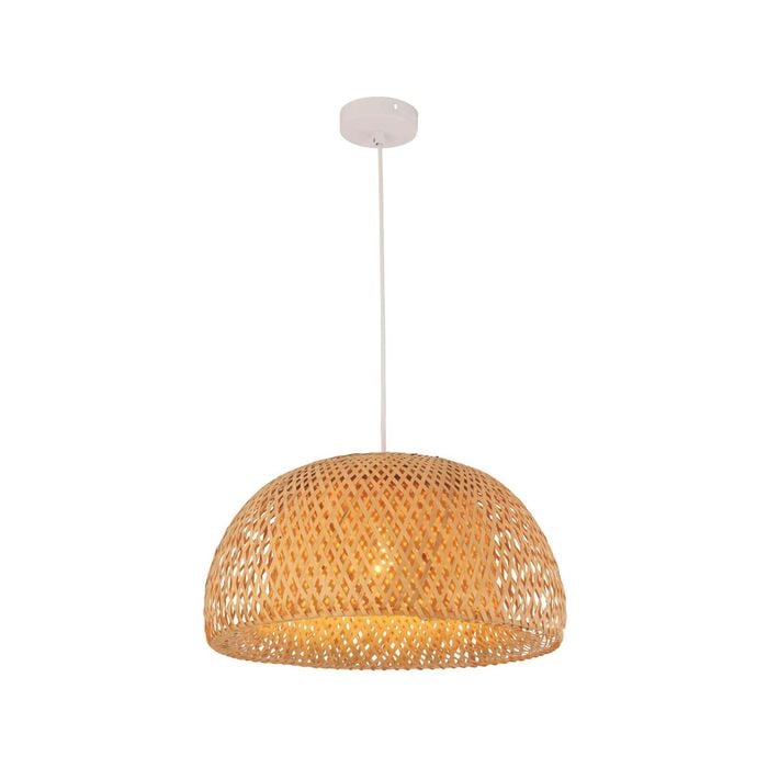 CLA Lighting CANASTA Interior Natural Bamboo Finish Pendant Light- Small