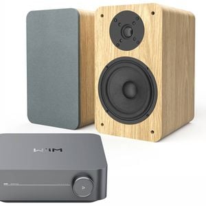 WiiM Streaming Amp w/ Purity Bookshelf Speakers