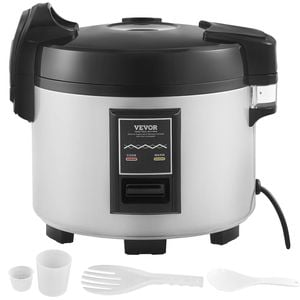 VEVOR Commercial Rice Cooker Black 13 Liter with Nonstick Inner Pot for Restaurant