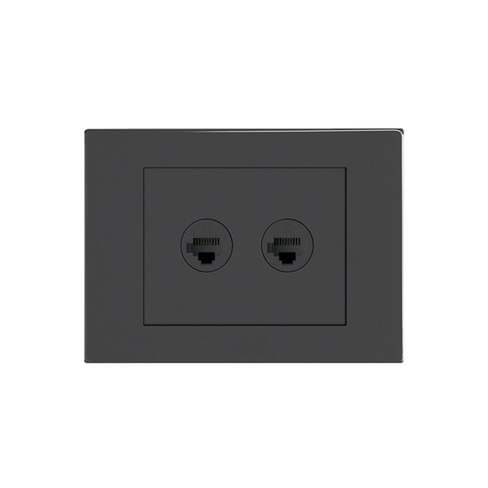 HPM VIVO 2 Gang Double RJ45 Cat5e Outlet