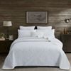 100% Cotton Coverlet Set Damask White 230 x 250 cm Queen