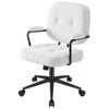 Alfordson Office Chair Ergonomic Executive Computer Work Seat Boucle White