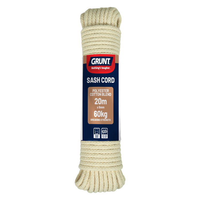 GRUNT 6mm x 20m Polyester Cotton Sash Cord