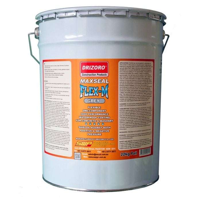 Drizoro Maxseal Flex-M Grey 22kg Pail