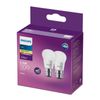 Philips B35 B22 LED 500Lm Warm White 5.5W Fancy Round - 2 Pack