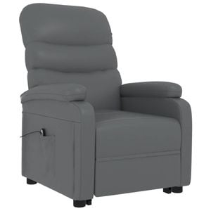 vidaXL Lift Chair Recliner Sofa Chair Stand up Chair Anthracite Faux Leather
