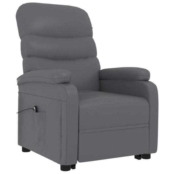 vidaXL Lift Chair Recliner Sofa Chair Stand up Chair Anthracite Faux Leather