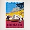 Galrie Monaco Grand Prix 1935 Vintage Racing Poster Perfect for Collectors Artwork, White Frame, A0 84 x 119cm (33 x 47inch)