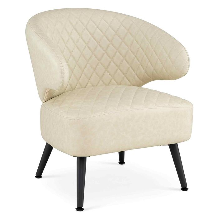 Costway Lounge Chair Modern Sofa Reliable Convertible Sofa-Beige
