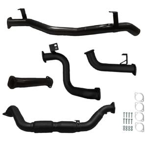 Ignite Exhausts Turbo Back For Toyota Landcruiser 78 Series V8 Troopy 3" Cat With Pipe Black Aluminised Steel
