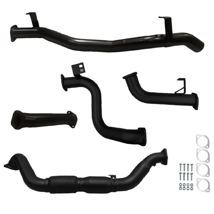 Ignite Exhausts Turbo Back For Toyota Landcruiser 78 Series V8 Troopy 3" Cat With Pipe Black Aluminised Steel