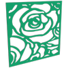 ProtectorAl 300-1200w x 300-1200h Light Green/Gloss White Roses Unframed Composite Deco Panel