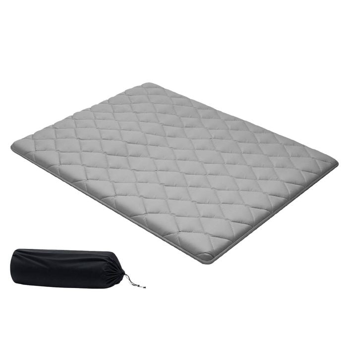 Vevor 2032 X 1524 X 63.5 Mm Japanese Tatami Mat Gray Queen Size With Storage Bag Fastener For Dorm