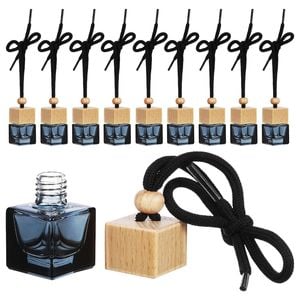 NNEOBA 10PCS Hanging Car Perfume Bottle DiffuserOrnament Black